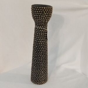 Chic Studded Black Vase